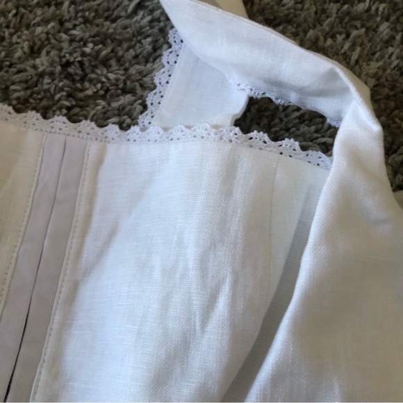 Reformation Tagliatelle Linen Dress Sz2 White - Picture 7 of 12